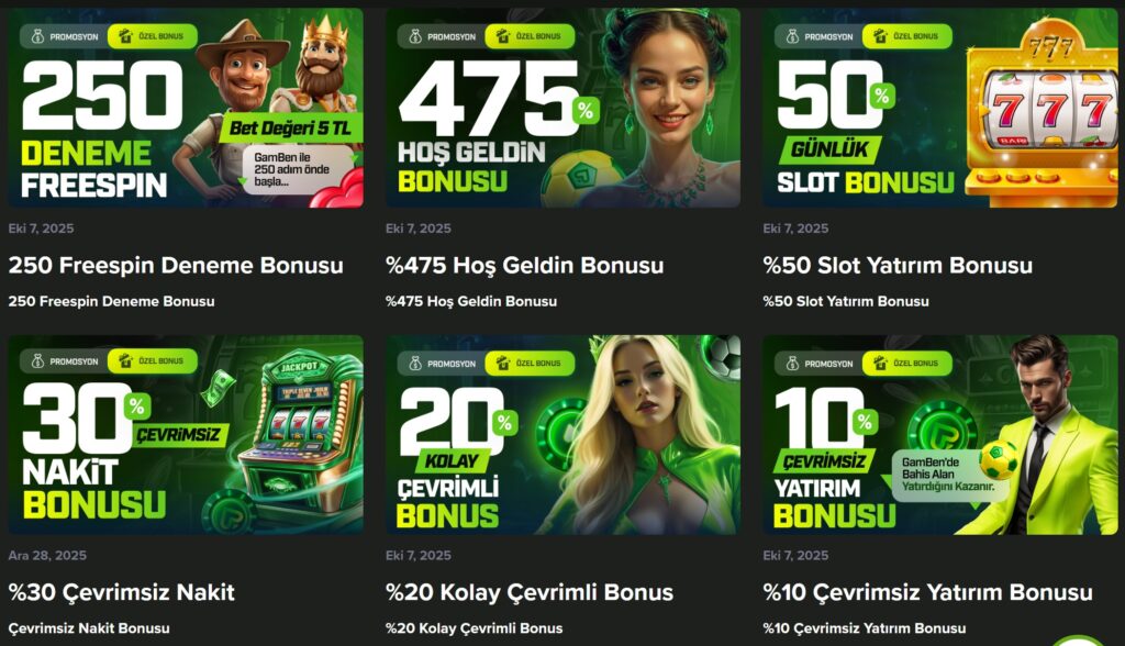 gamben bonusları