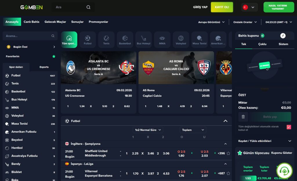 gamben spor bahisleri